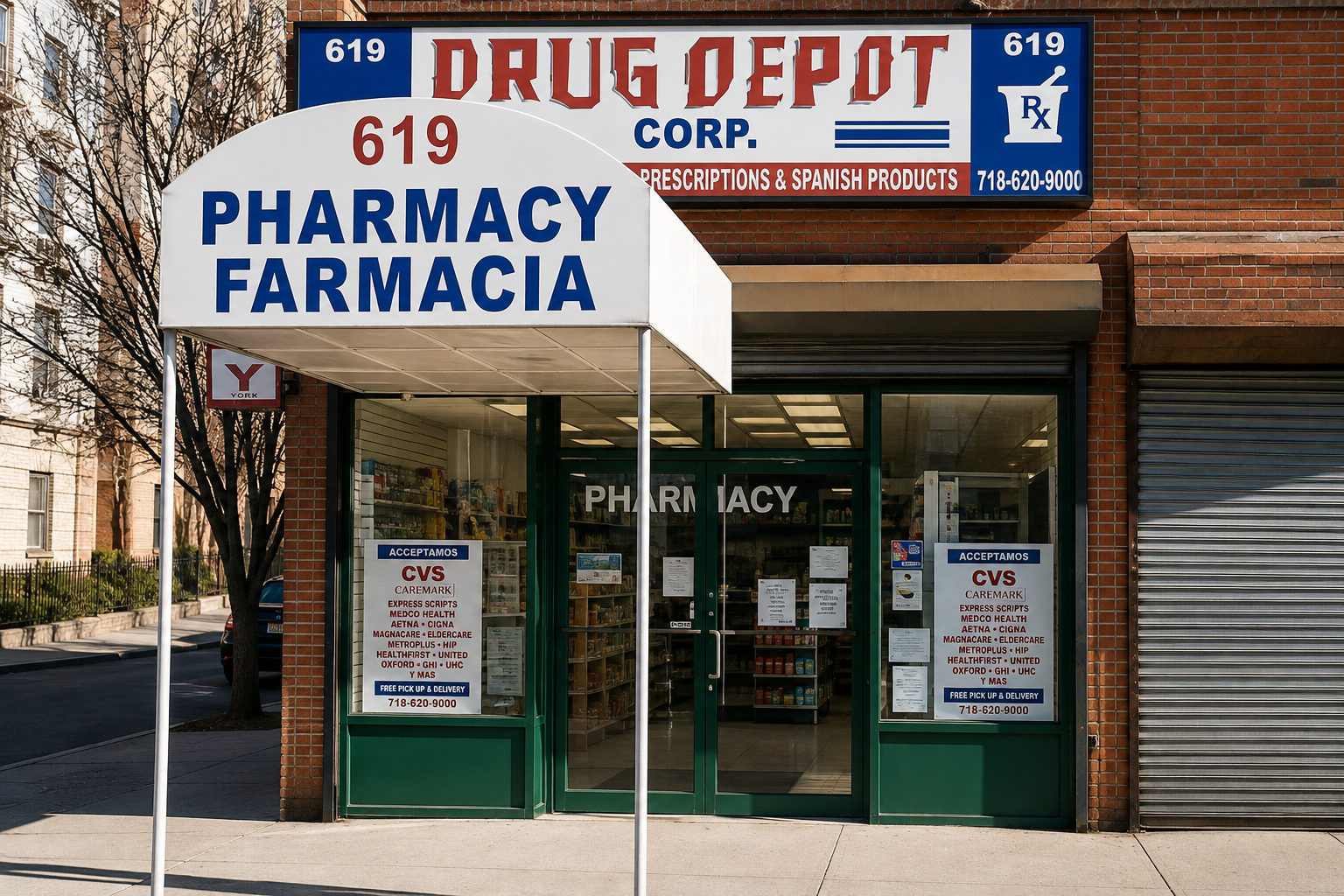 Drug Depot Corporation pharmacy storefront in the Bronx